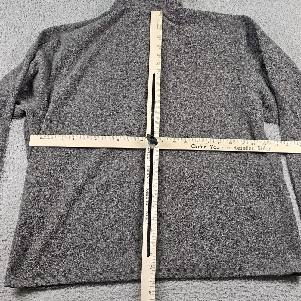 The North Face‎ Fleece Pullover Mens Large Gray Quarter Zip Chest Pocket Panels